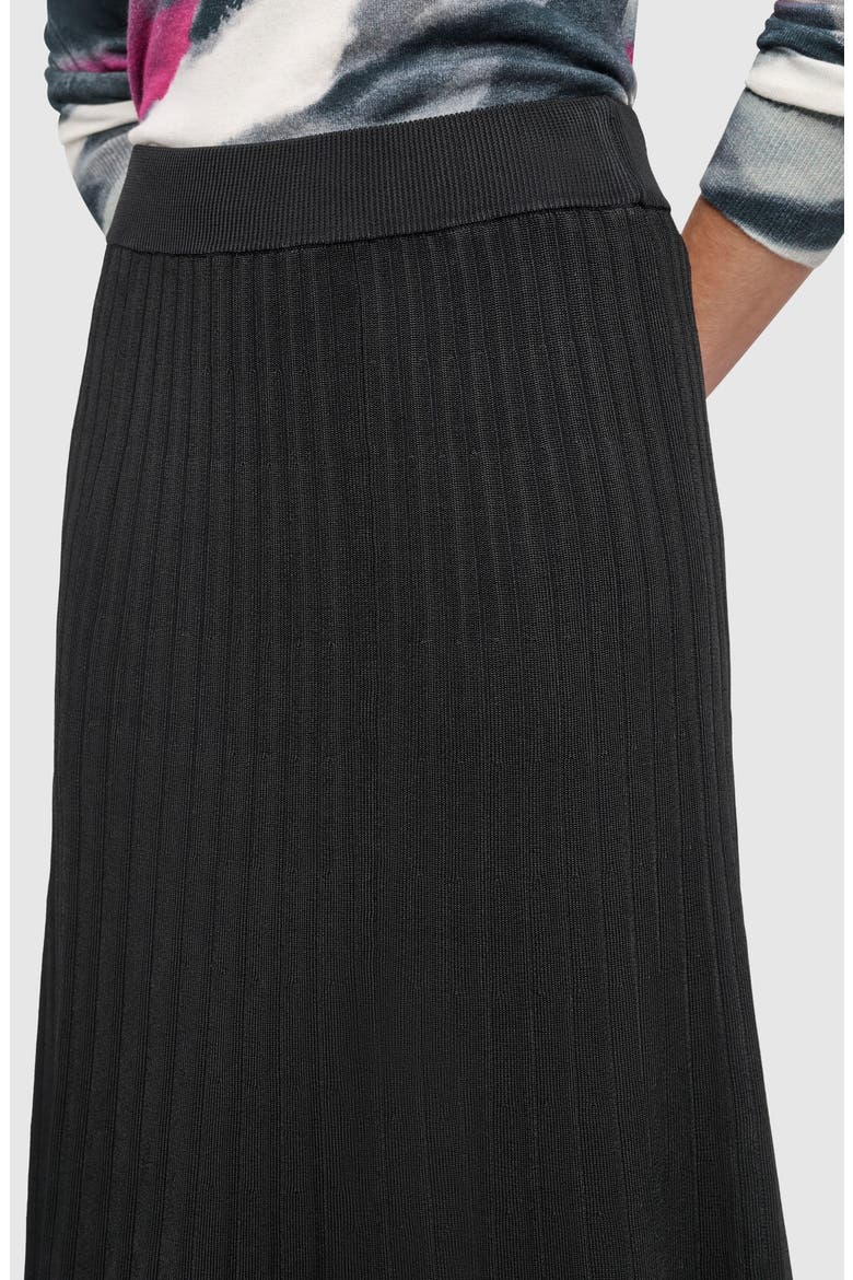 Rib Sweater Skirt, Alternate, color, BLACK