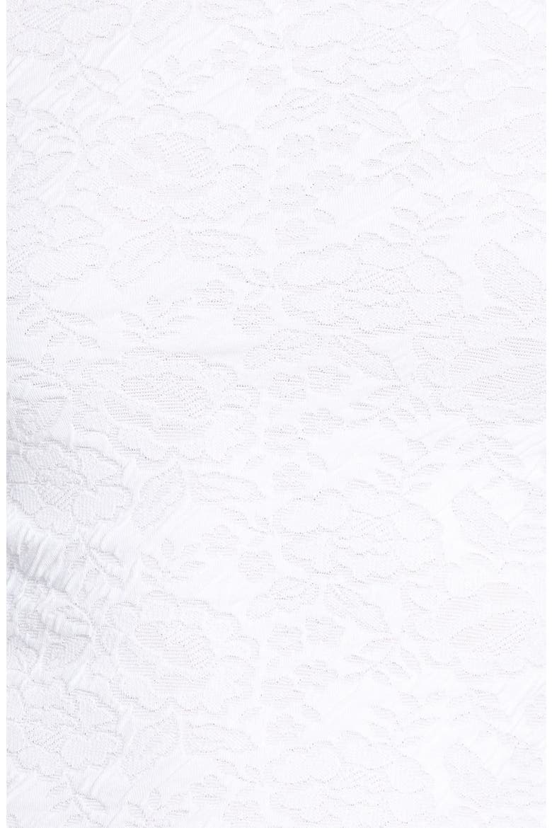 Frenchi® Jacquard Peplum Tee, Alternate, color, WHITE