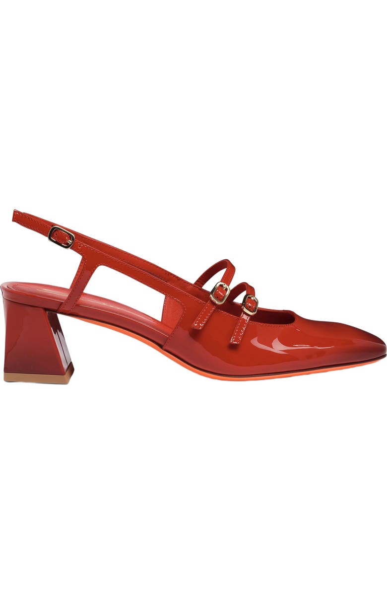 Santoni Women's mid-heel slingback, Main, color, Red