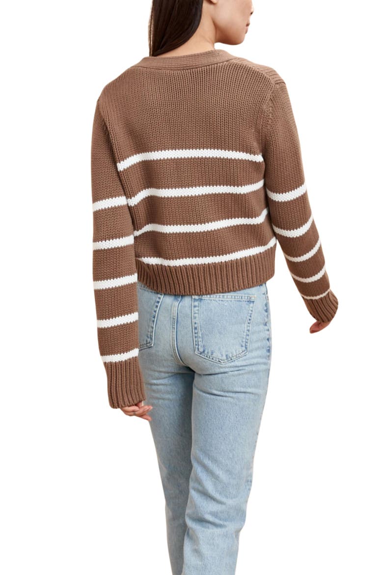 Mini Marina Cardigan, Alternate, color, Tan/Cream