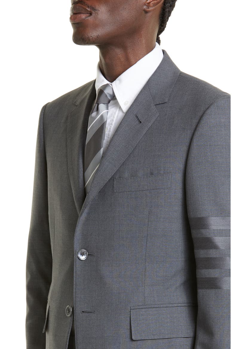 4 Bar Mélange Wool Sport Coat, Alternate, color, DARK GREY