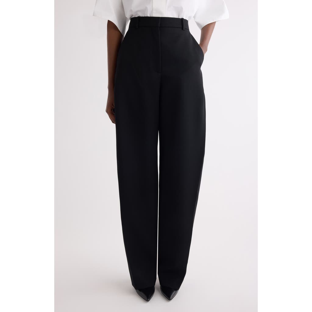 Givenchy Cocoon Wool Grain De Poudre Pants In Black