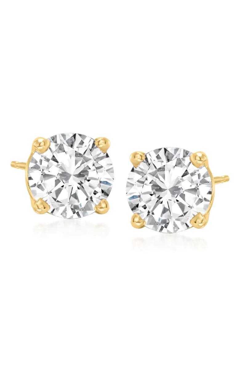 Anna Zuckerman Just Like Diamonds Only Better Studs 8 Carats, Main, color, Yellow Gold