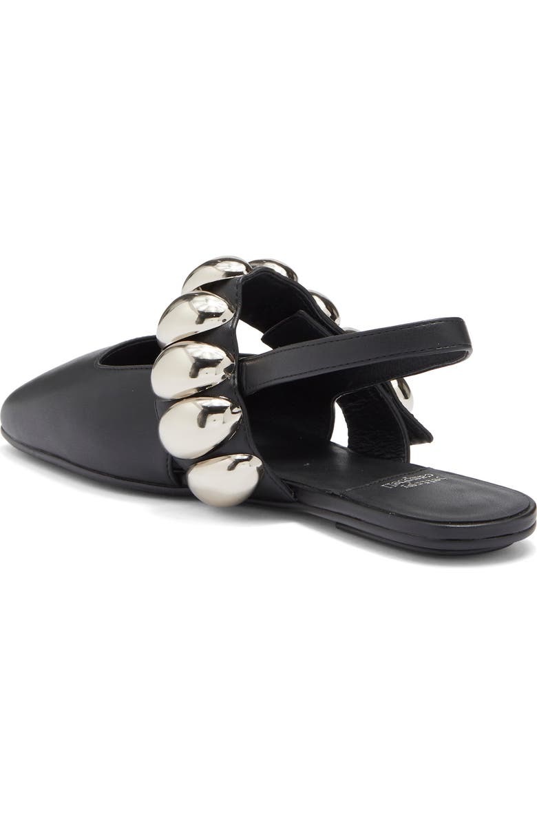 Jeffrey Campbell Manon Slingback Flat, Alternate, color, Black Silver