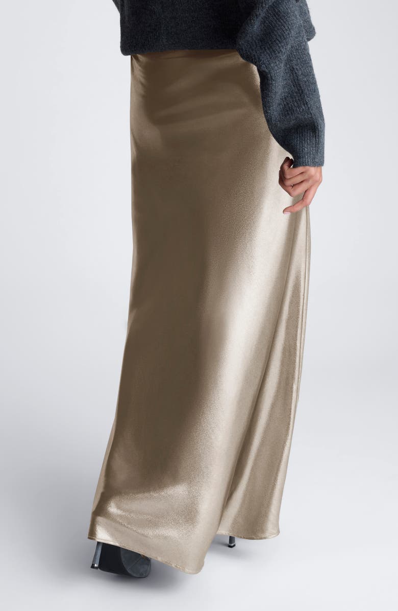 Kenneth Cole Bias Cut Satin Maxi Skirt, Alternate, color, 