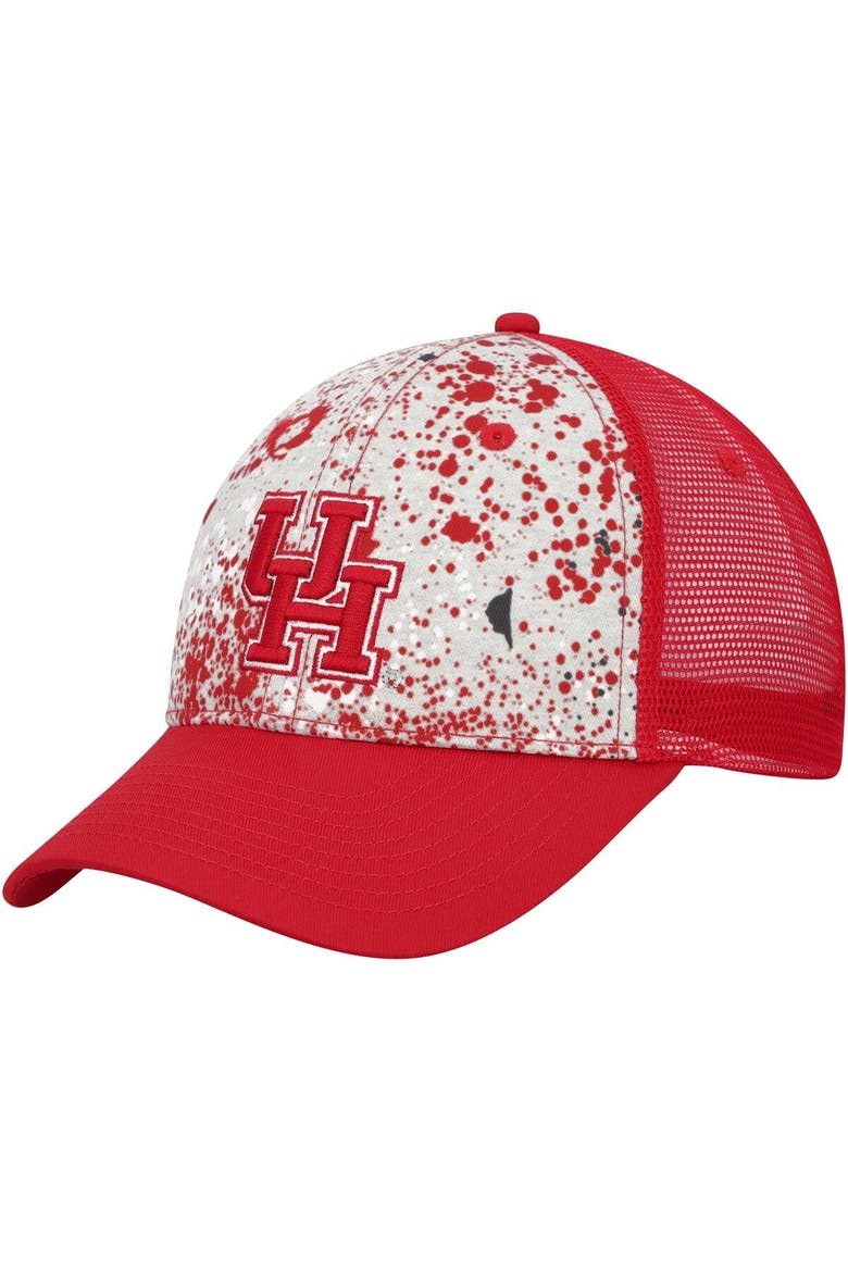 Men's Colosseum Gray/Red Houston Cougars Love Fern Trucker Snapback Hat, Main, color, Gray