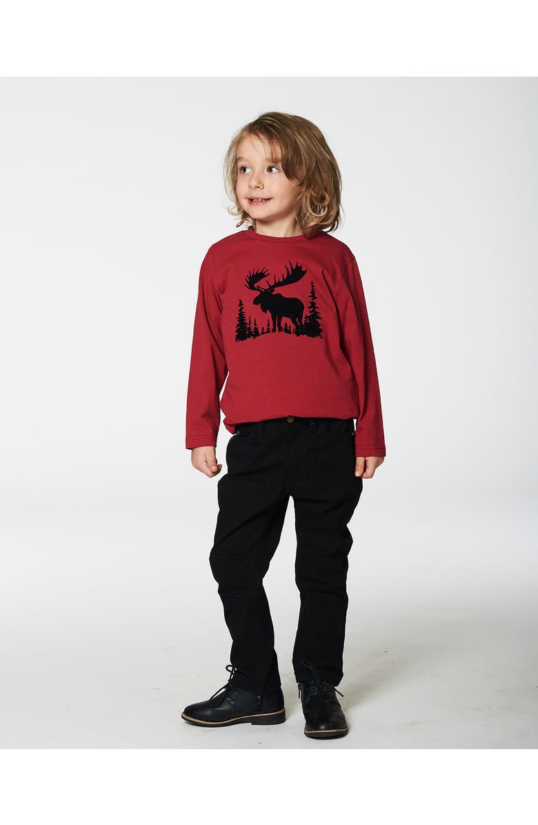 Deux par Deux Little Boy's Stretch Twill Pants Black, Alternate, color,