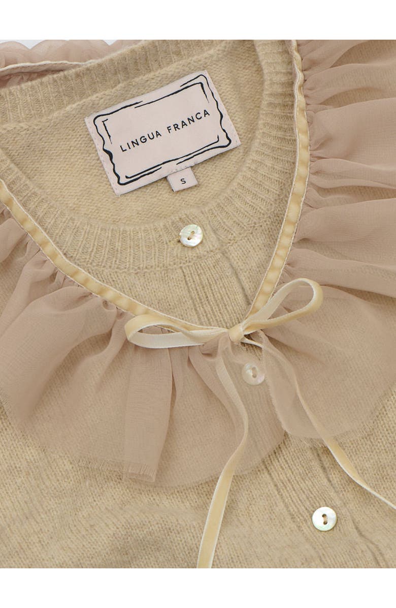 Lingua Franca Brushed Wool Cardigan, Alternate, color, 