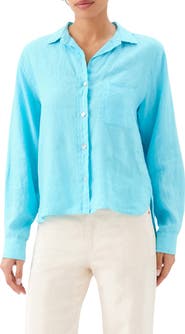 Karen Kane Linen Button-Up Shirt