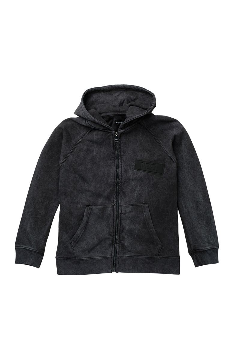DIESEL<sup>®</sup> Full Zip Acid Wash Hoodie, Main, color,