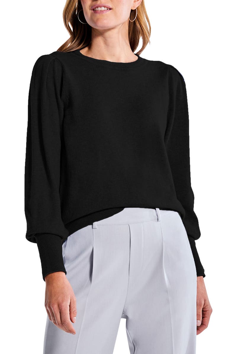 NIC+ZOE Pleat Shoulder Sweater, Main, color, 