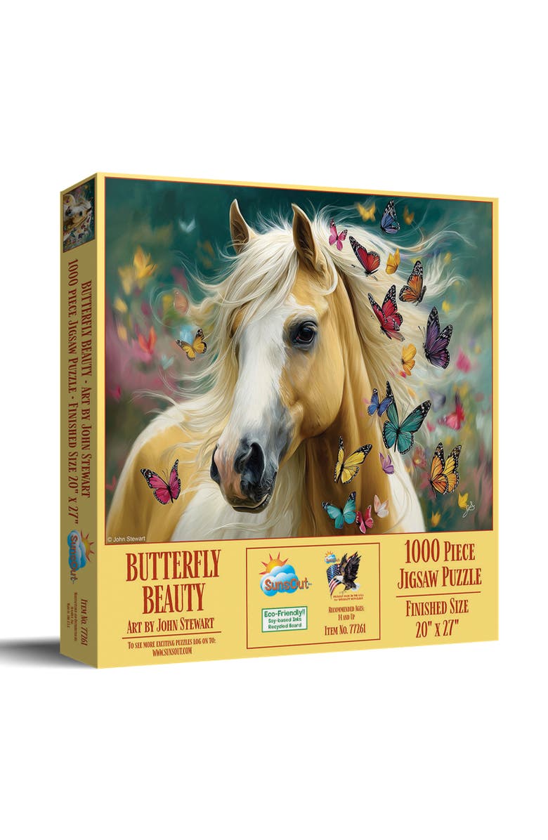Sunsout Butterfly Beauty 1000 piece Jigsaw Puzzle for Adults, Main, color, Multicolor