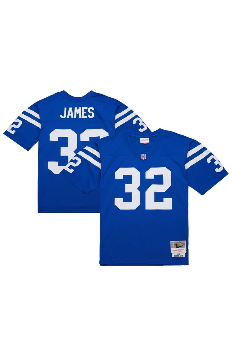 Mitchell & Ness Men's Mitchell & Ness Edgerrin James Royal Indianapolis Colts 1999 Legacy Replica Jersey, Main, color, 