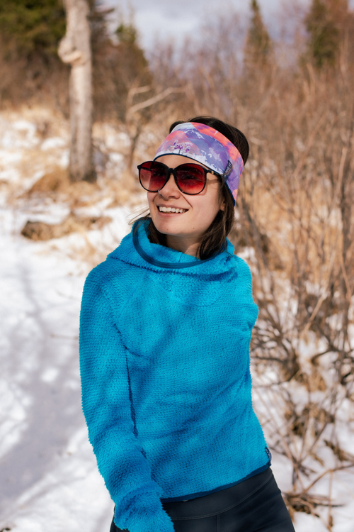 Alpine Fit Merino Wool Lined Headband In Orange