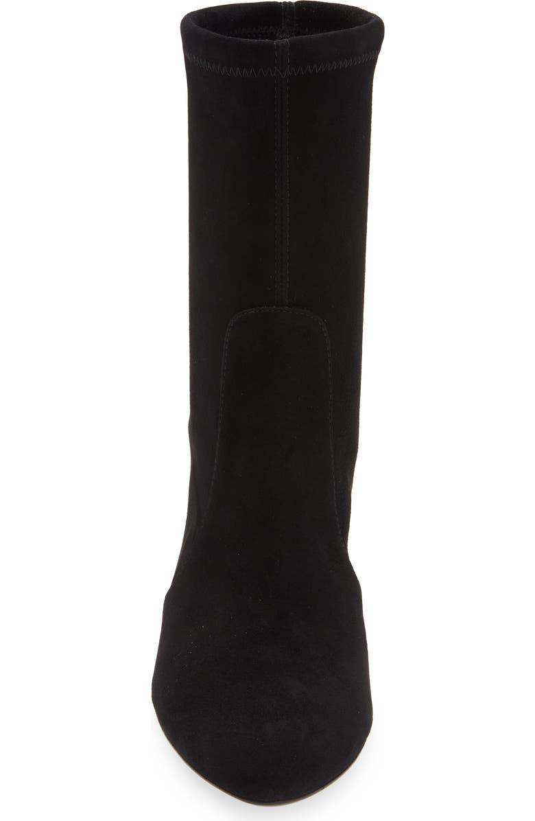 Stuart Weitzman Essentialist Stretch Bootie, Alternate, color, Black Suede