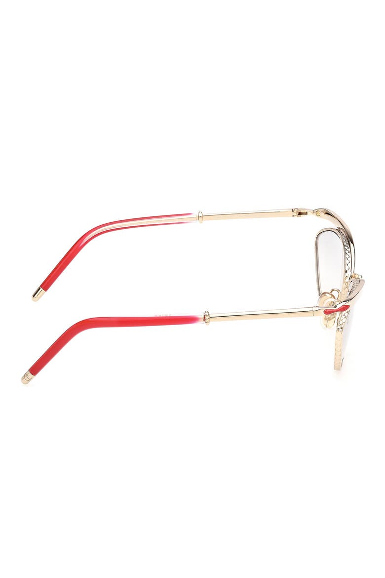 56mm Geometric Sunglasses, Alternate, color, GOLD / RED / DIVEL