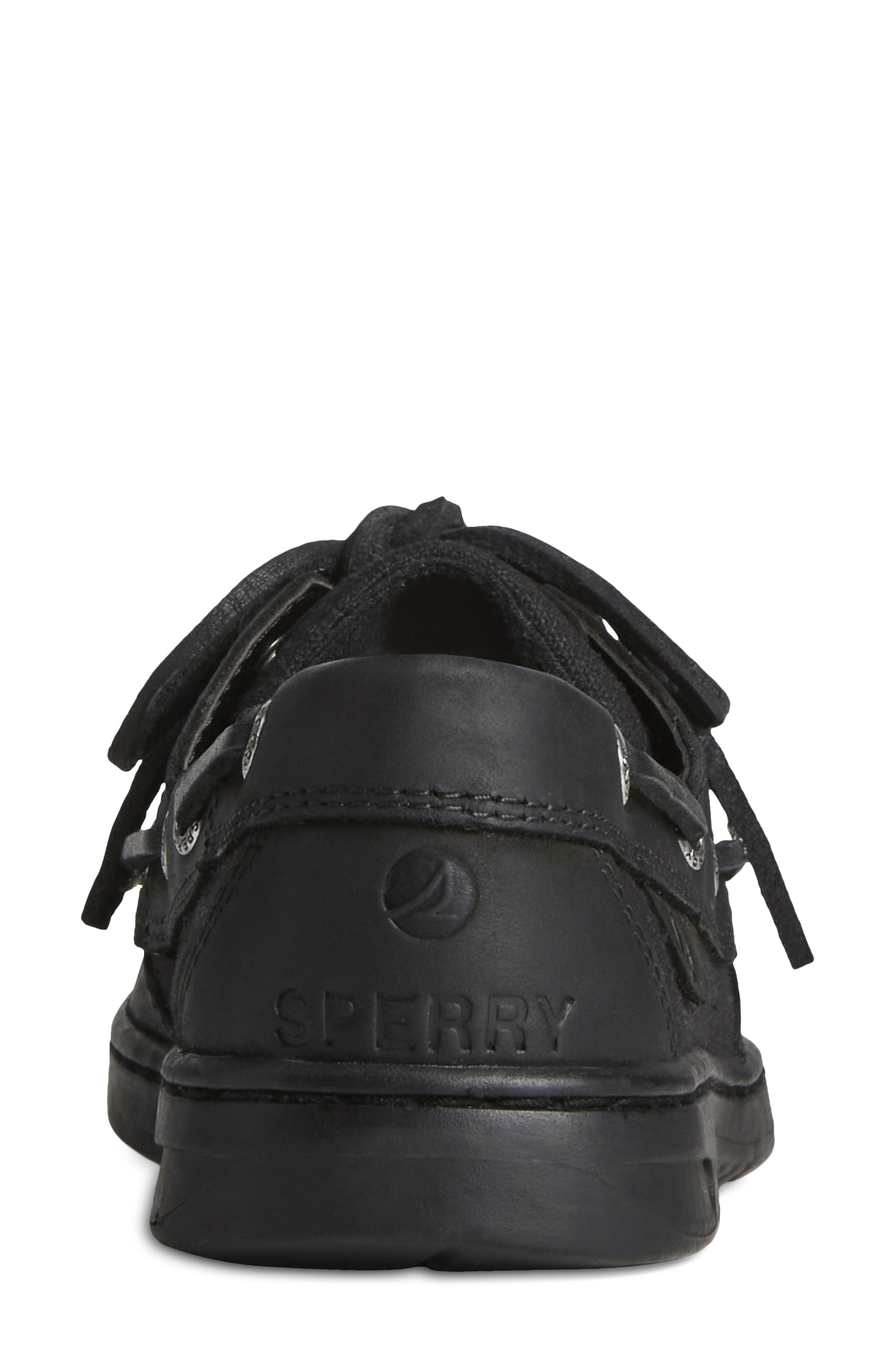 Bluefish 2-Eye Boat Shoe, Alternate, color, BLACK