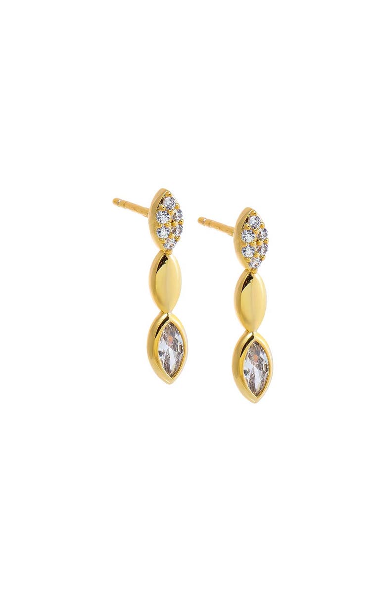 BY ADINA EDEN CZ Pave Marquise Stone Drop Stud Earring, Main, color,