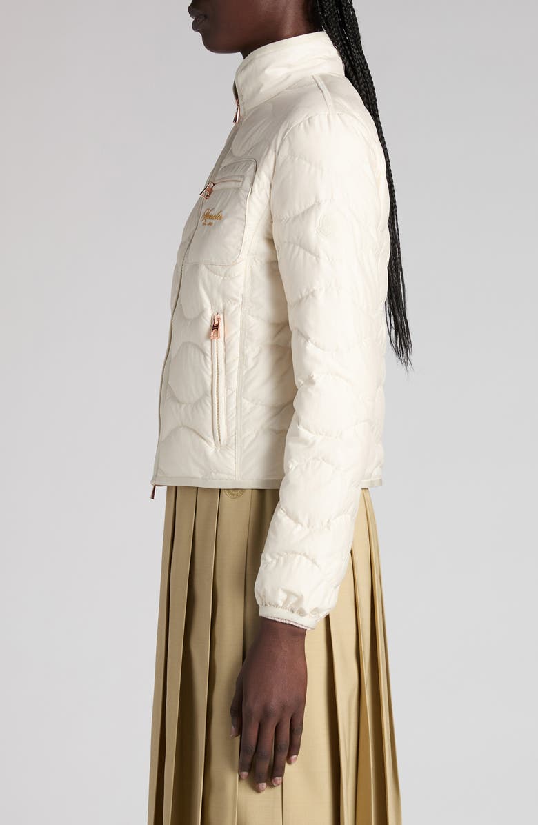Moncler Tegea Quilted Down Jacket, Alternate, color, Pale Ivory