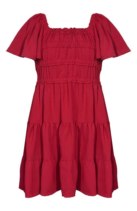 Kids' Tiered Tie Back Dress (Big Kid)
