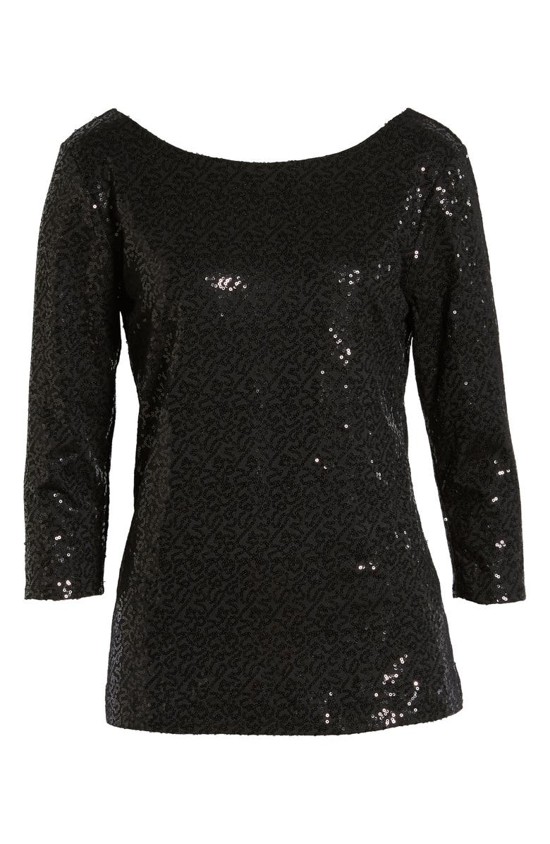 GIBSONLOOK Gibson x Glam Squad Megan Sequin Embellished Scoop Back Top, Alternate, color, 