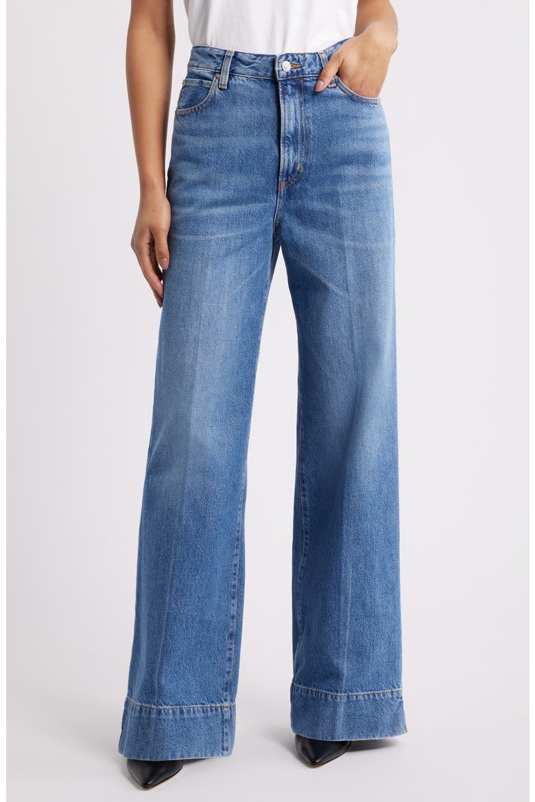 The Slice High Waist Flare Jeans, Main, color, DRIFT