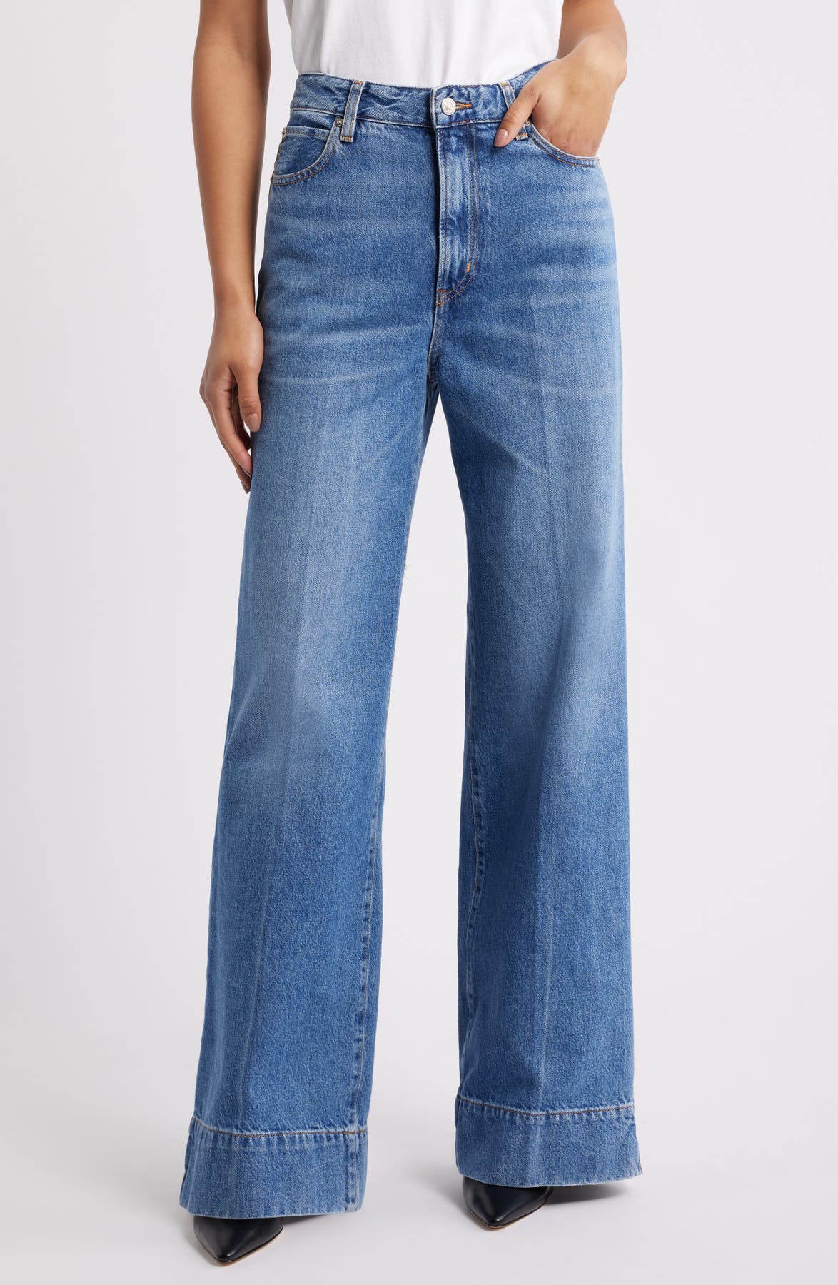 Frame The Slice High Waist Flare Jeans