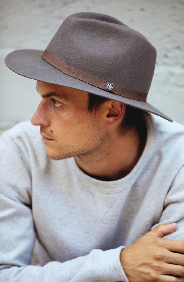 Brixton Messer Packable Wool Felt Fedora, Alternate, color, 