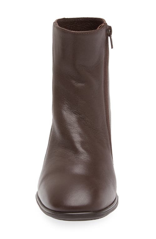 Naot Goodie Zip Boot In Water Resistant Brown Leather