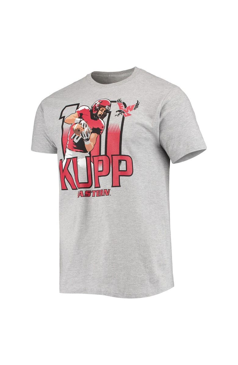 Retro Brand Men's Original Retro Brand Cooper Kupp Heathered Gray Eastern Washington Eagles Player T-Shirt, Alternate, color, 