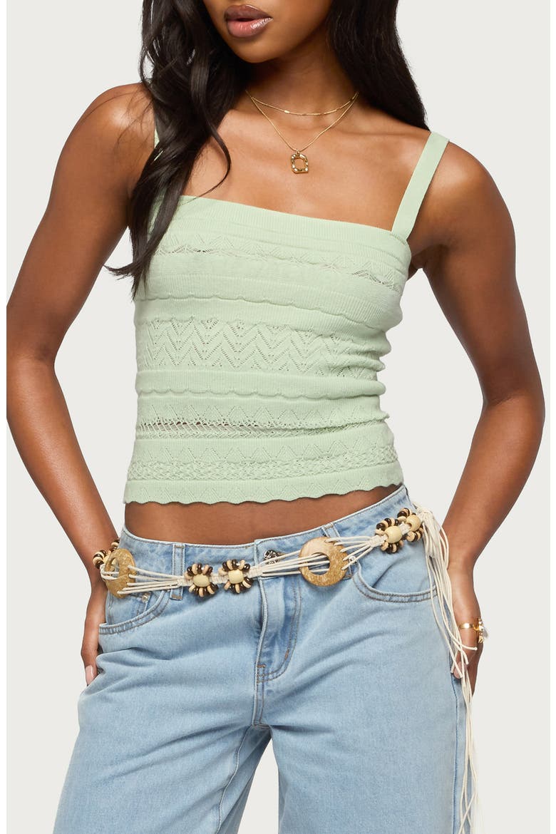 Naia Pointelle Camisole, Main, color, SAGE