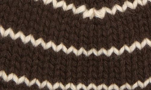 Valentino Garavani Chez Virgin Wool Pompom Beanie In Brown Multi
