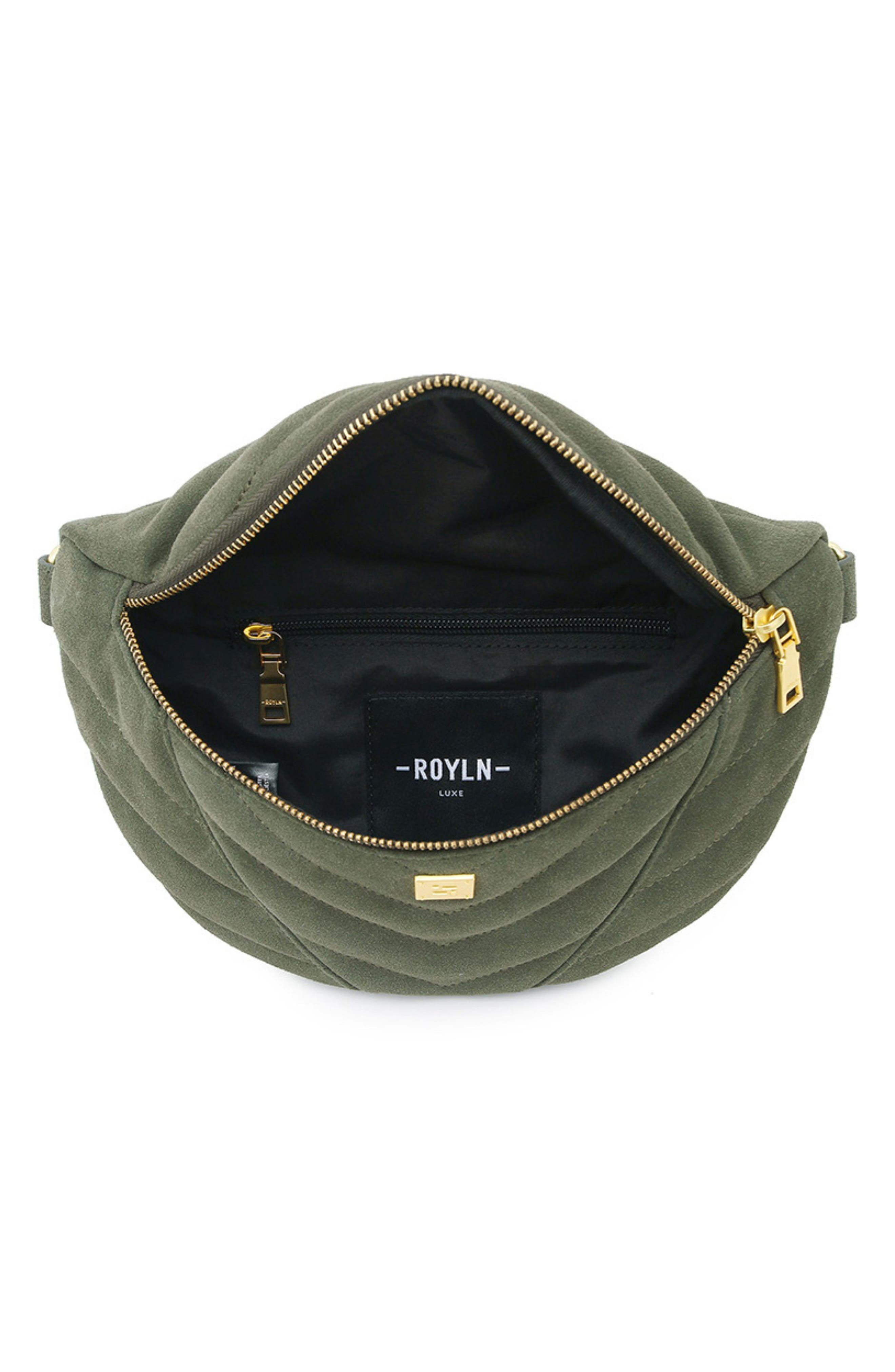 Little Runaway Suede Belt Bag, Alternate, color, OLIVE BRANCH SUEDE