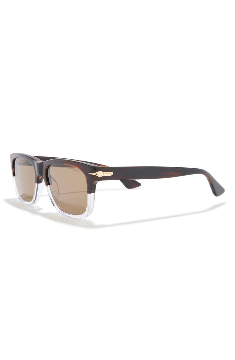 Montblanc 54mm Square Sunglasses, Alternate, color, Havana Havana Brown