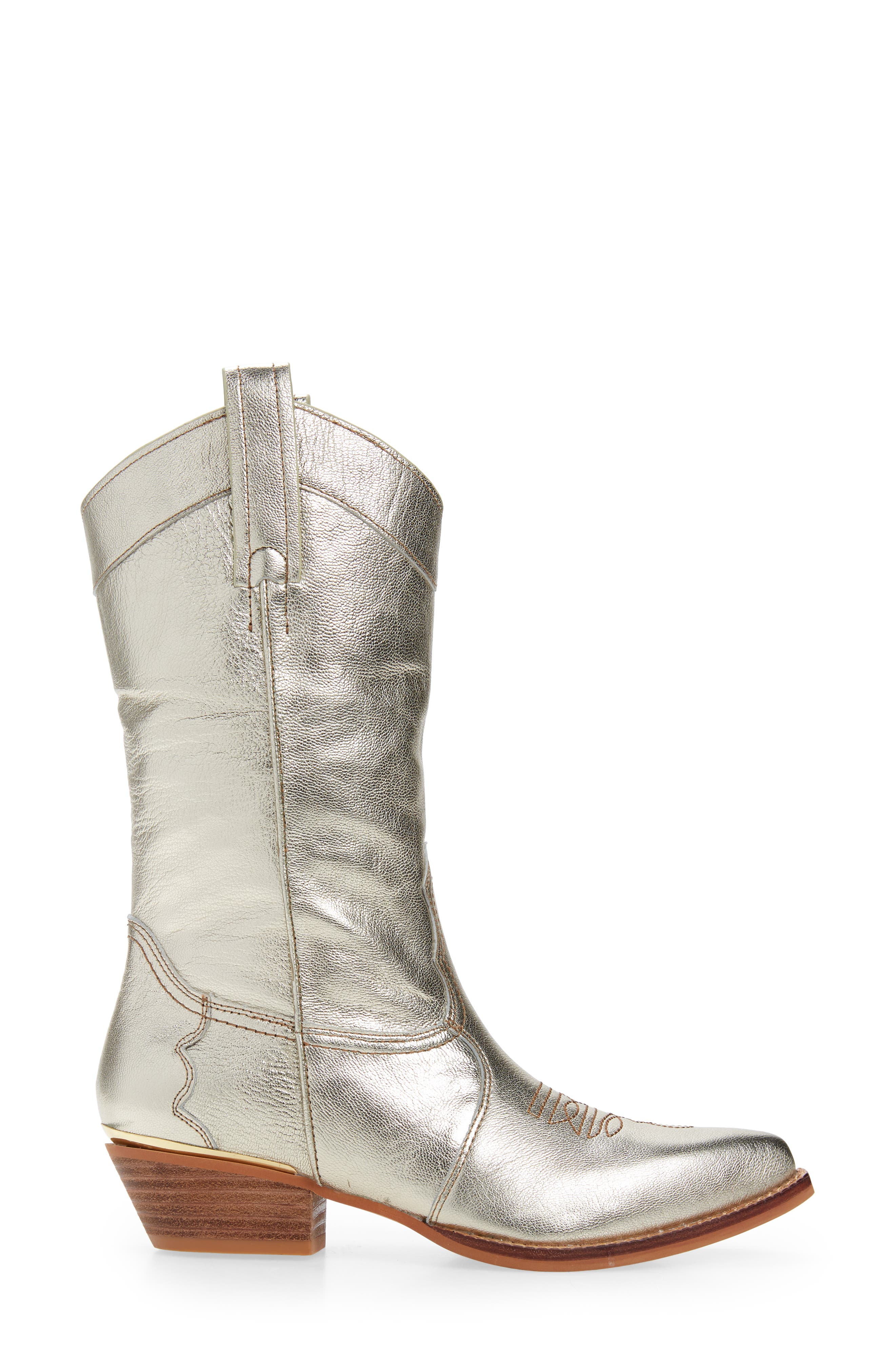Laila Western Boot, Alternate, color, PLATINO