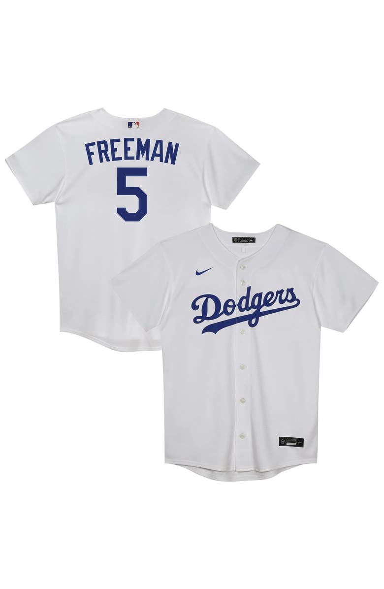Nike Preschool Nike Freddie Freeman White Los Angeles Dodgers Home Replica Player Jersey, Alternate, color, 