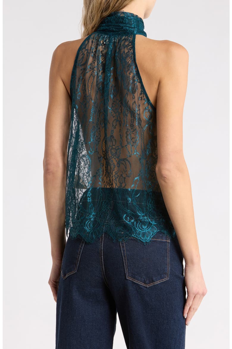 Reece Tie Neck Lace Sleeveless Blouse, Alternate, color, DEEP TEAL
