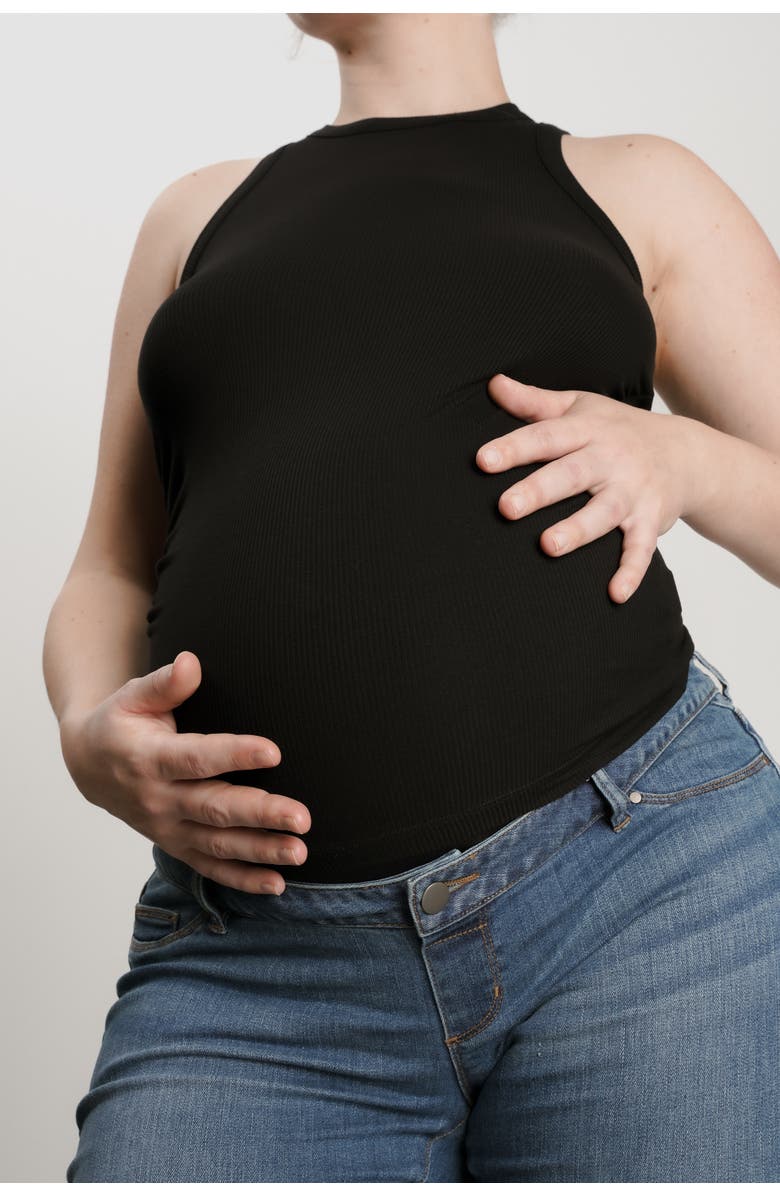 Nom Maternity The Ribbed Maternity Tank, Main, color, Black