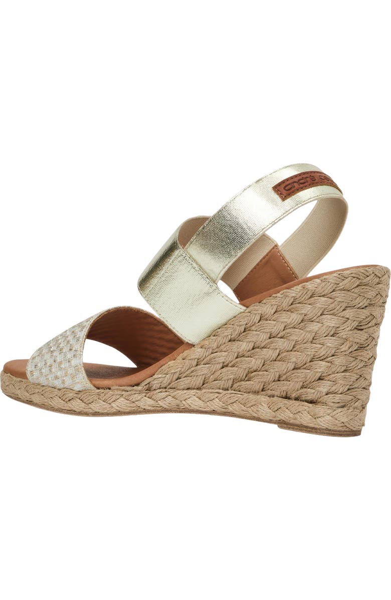 André Assous Allison Slingback Espadrille Platform Wedge Sandal, Alternate, color, Platino Multi
