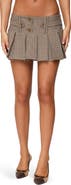 EDIKTED Lockette Plaid Pleated Miniskort
