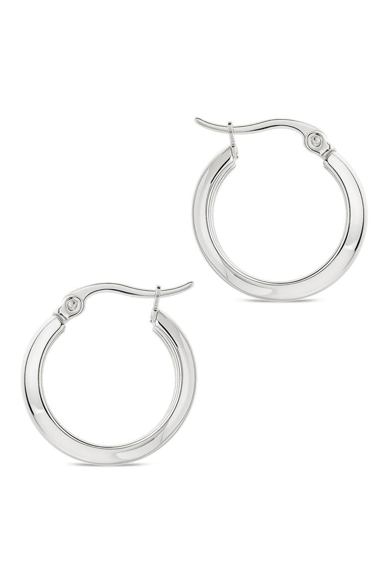 Classic Polished Hoop Earrings, Alternate, color, SILVER