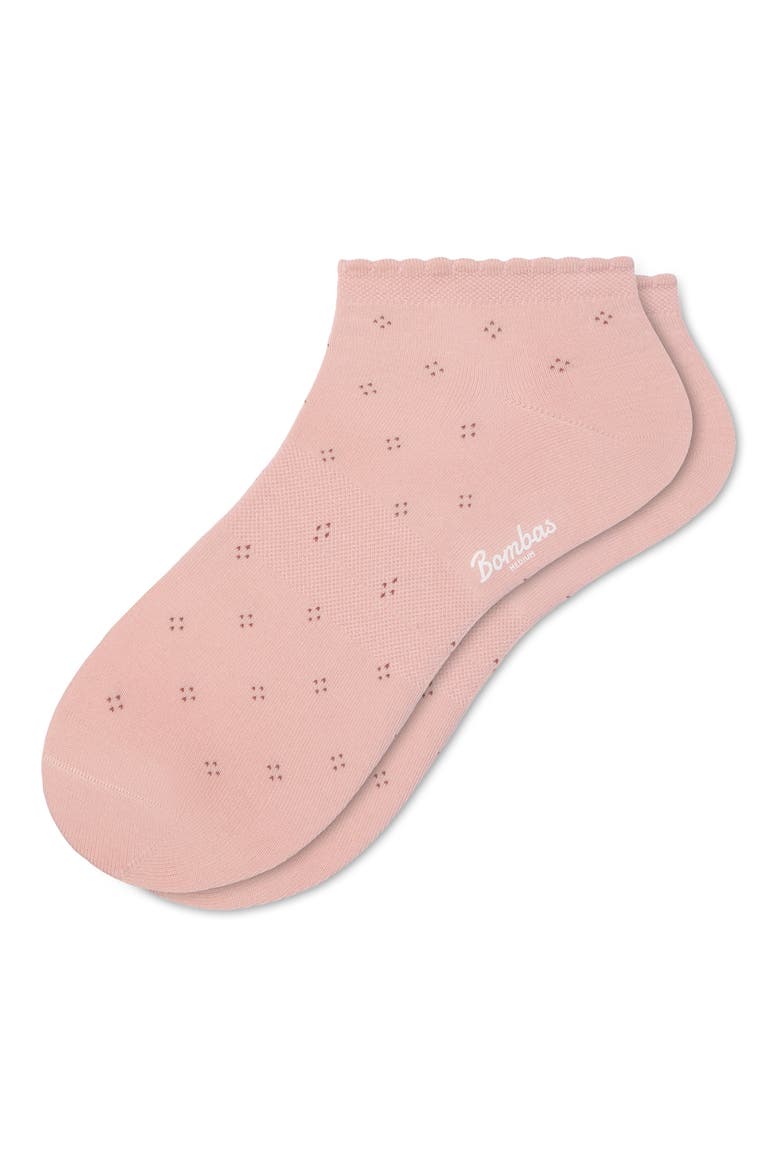 Dot Scallop Ankle Socks, Alternate, color, BABY PINK