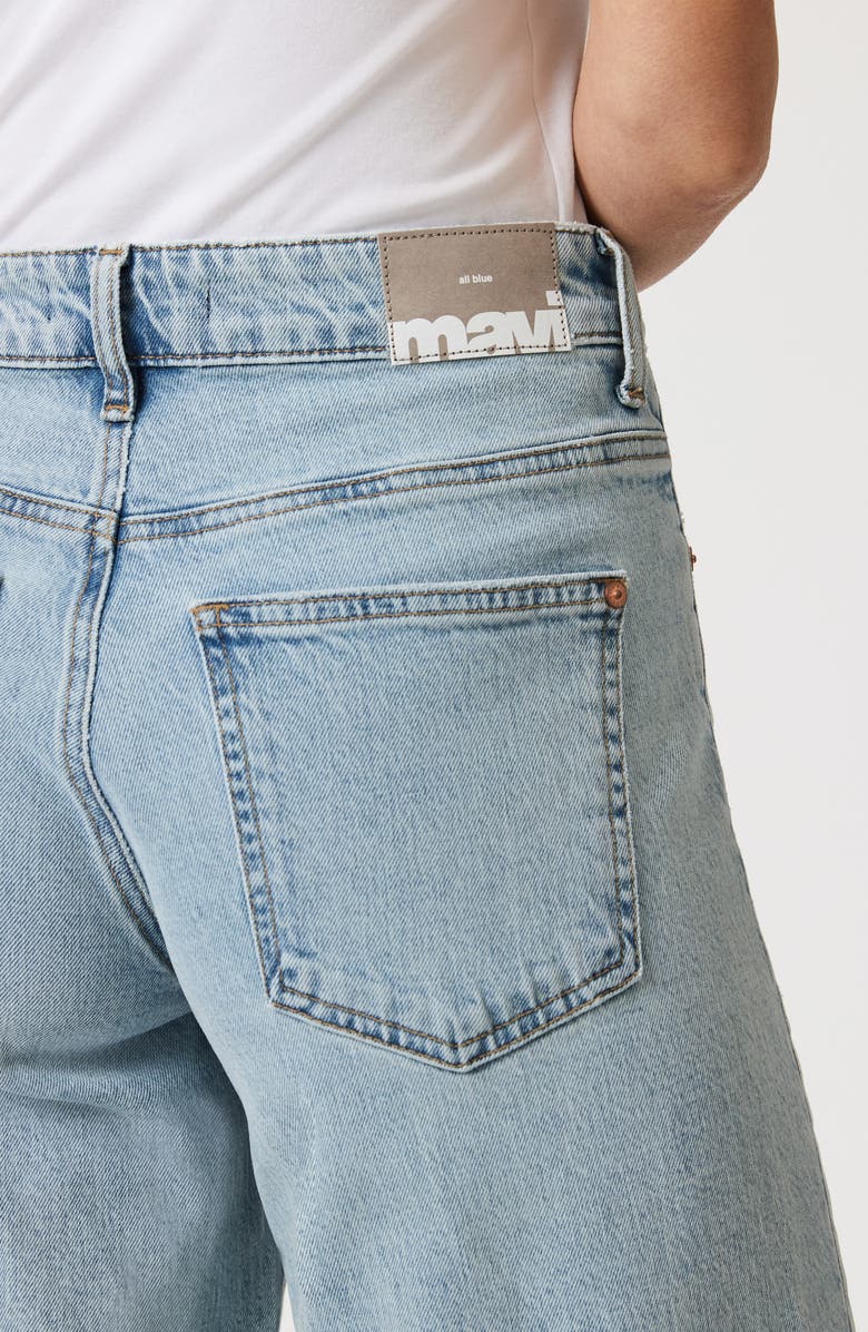 Mavi Jeans Siena High Waist Ankle Wide Leg Jeans, Alternate, color, Bleached Classic Blue
