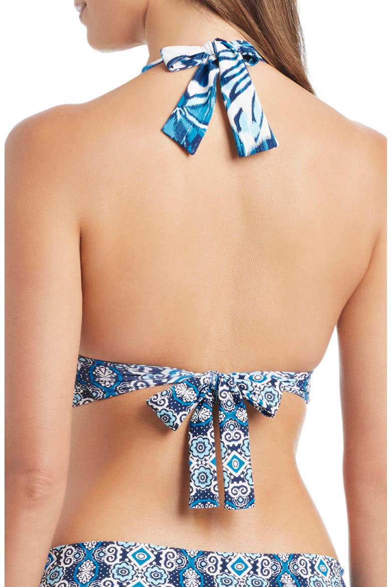 Halter Bikini Top, Alternate, color, BLUE MULTI