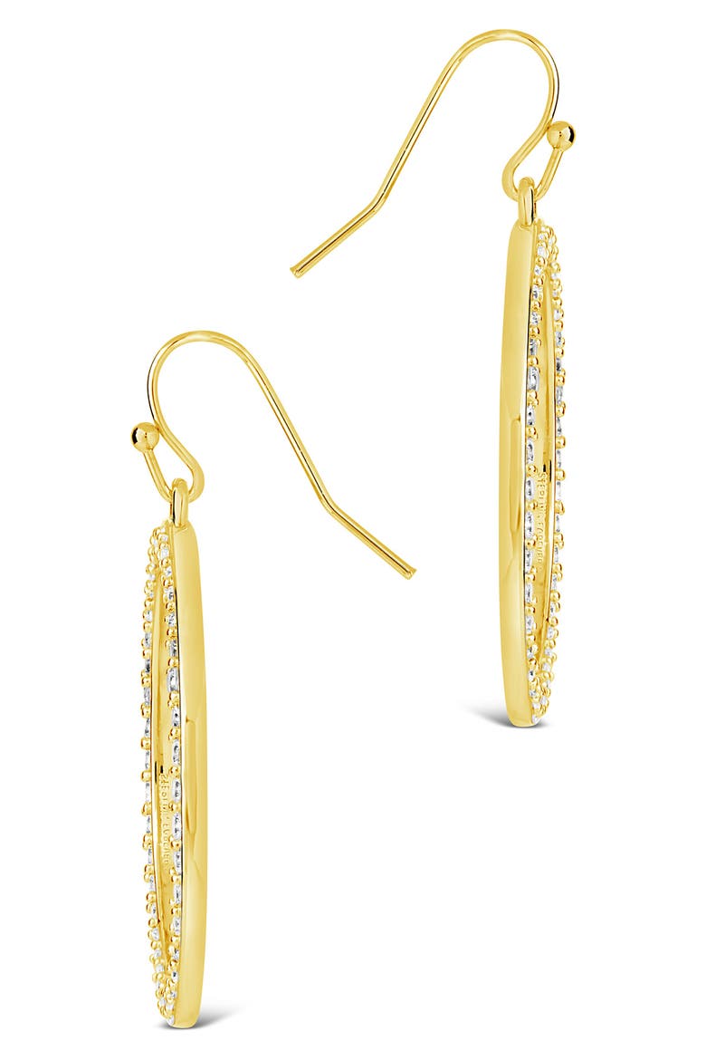Della Cubic Zirconia Circle Drop Earrings, Alternate, color, GOLD