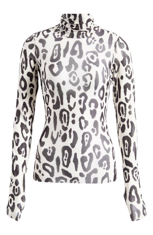 AFRM AFRM ZADIE PRINT TURTLENECK MESH TOP 
