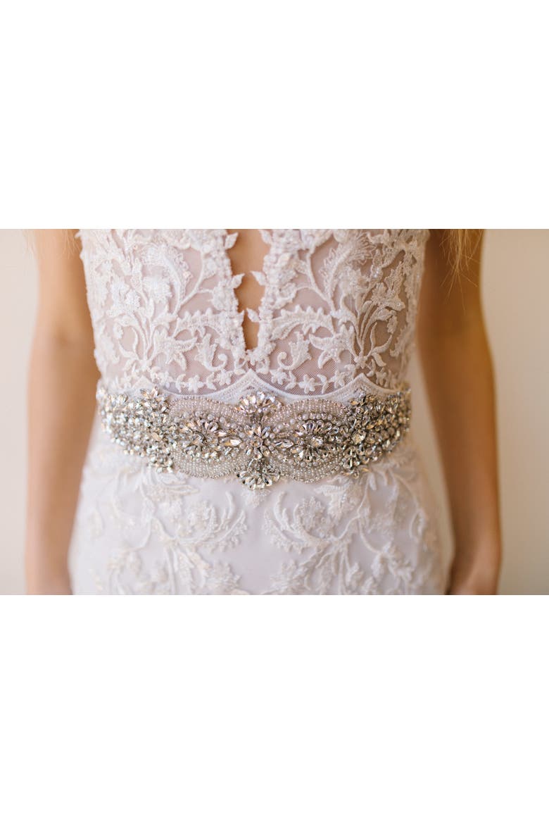Anais Bridal Belt, Alternate, color, Silver
