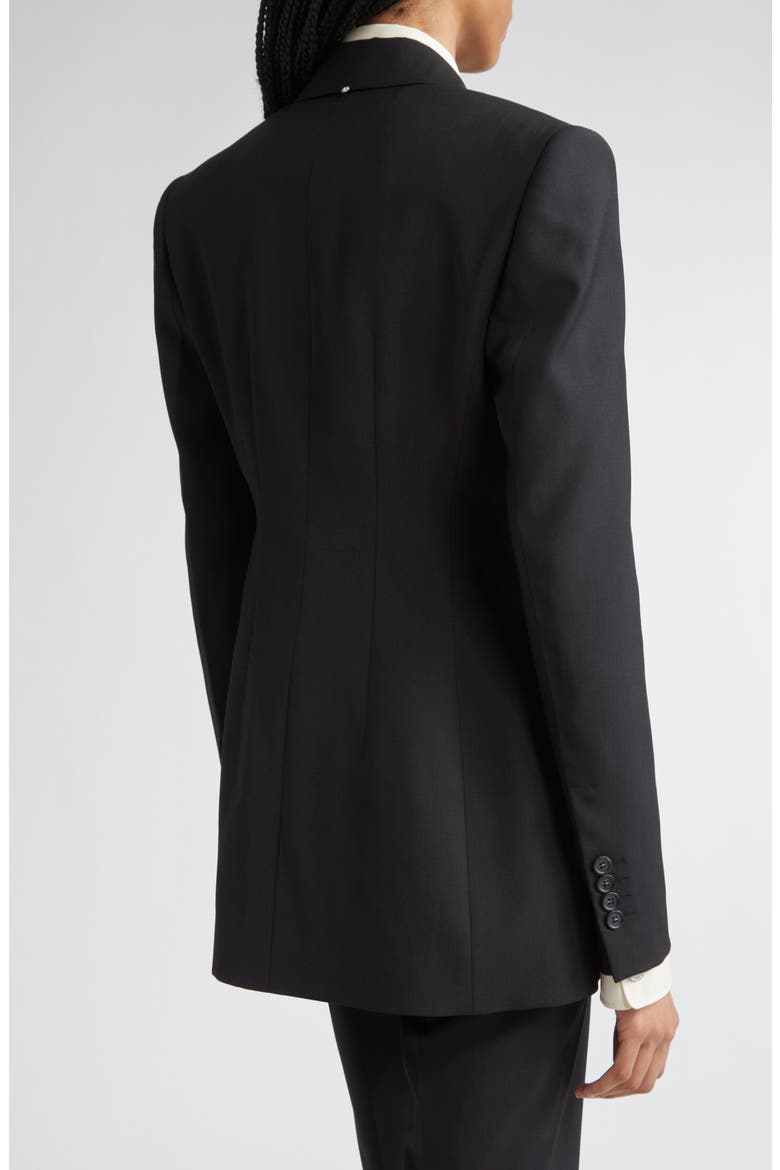 Adamo Double Breasted Tailored Virgin Wool Blazer, Alternate, color, BLACK