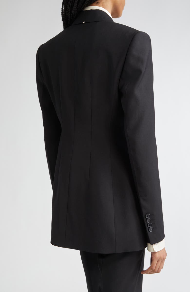 SPORTMAX Adamo Double Breasted Tailored Virgin Wool Blazer, Alternate, color, Black
