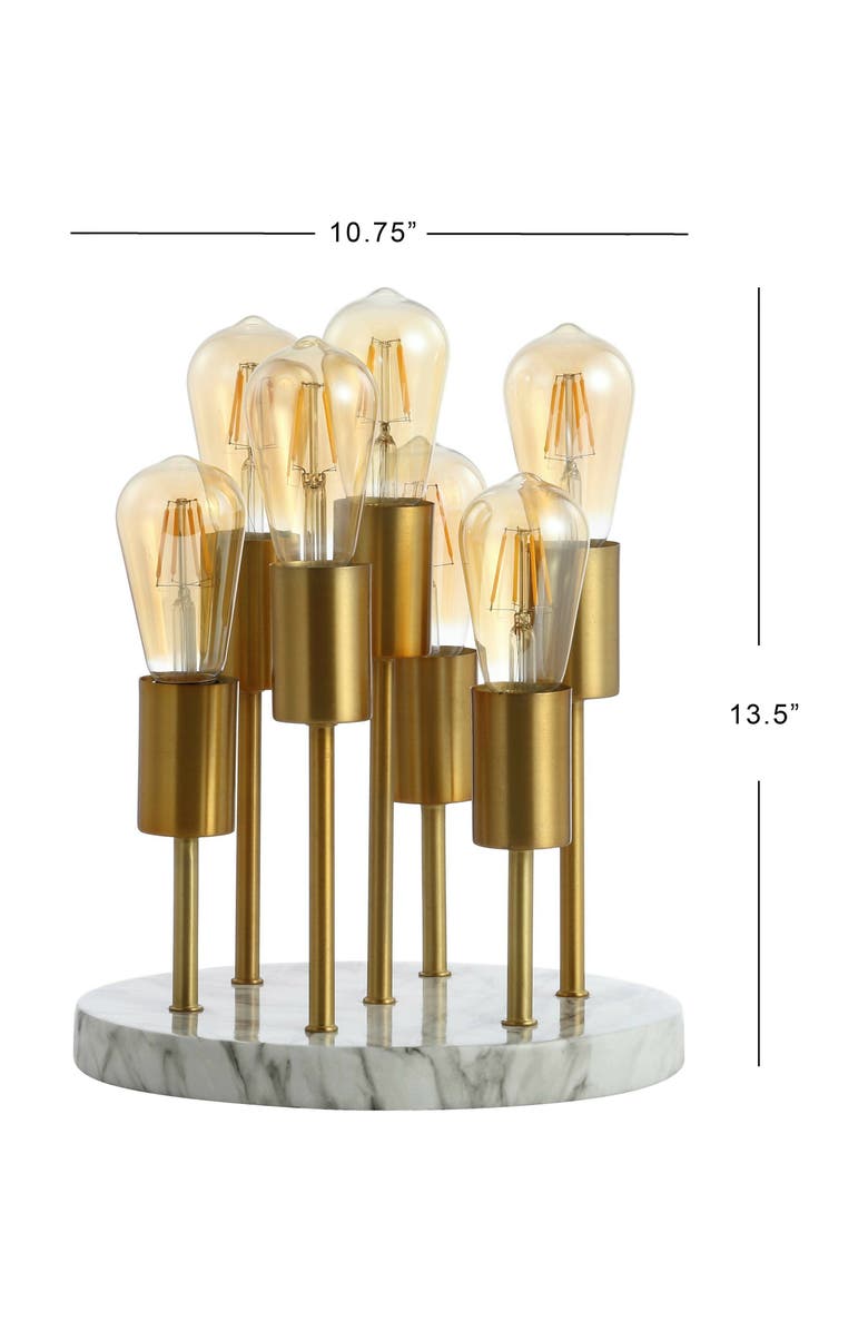 JONATHAN Y Pleiades Modern Metal/Resin LED Accent Lamp, Alternate, color, Brass Gold